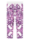 Dolce & Gabbana Majolica-print Interlock Leggings