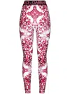 DOLCE & GABBANA MAIOLICA PRINT LEGGINGS