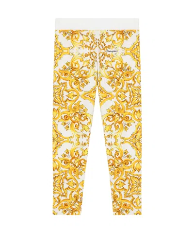 DOLCE & GABBANA MAIOLICA PRINT LEGGINGS