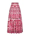 Dolce & Gabbana Maiolica Tiered Printed Cotton-poplin Maxi Skirt