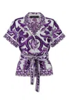 Dolce & Gabbana Blouse Silk Shirt In Purple