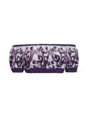 Dolce & Gabbana Violet Off-shoulder Cropped Top With All-over Floral Print In Cotton Woman
