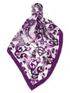 Dolce & Gabbana Maiolica Print Scarf In Purple