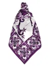 Dolce & Gabbana Maiolica Print Scarf In Purple