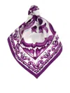 Dolce & Gabbana Purple Maiolica Print Scarf In Purple