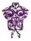 Dolce & Gabbana Cotton Shirt With Maiolica Print