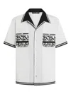 Dolce & Gabbana Short Sleeve Shirt With Contrast Collar And Graphic Print