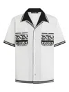 Dolce & Gabbana Short Sleeve Shirt With Contrast Collar And Graphic Print