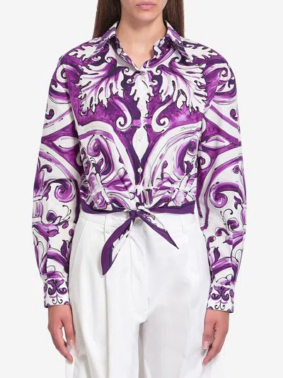 DOLCE & GABBANA MAIOLICA PRINT SHIRT