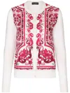 Dolce & Gabbana Majolica-print Silk And Twill Cardigan