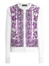 Dolce & Gabbana Women Maiolica Print Silk Cardigan In Multi