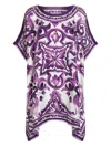 Dolce & Gabbana Maiolica Print Silk Kaftan