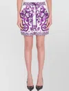 Dolce & Gabbana Maiolica Print Silk Twill Shorts