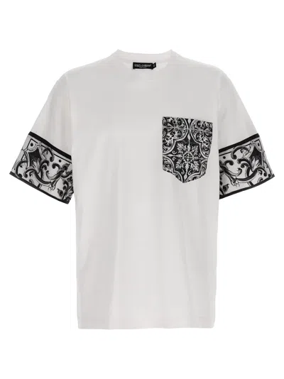 Dolce & Gabbana Dolce&gabbana Men Maiolica Print T-shirt In White