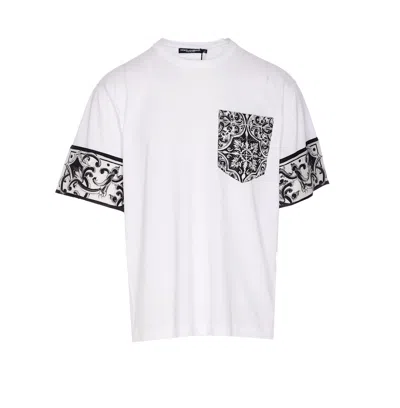 Dolce & Gabbana Dolce&gabbana Men Maiolica Print T-shirt In White