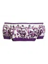 Dolce & Gabbana Violet Off-shoulder Cropped Top With All-over Floral Print In Cotton Woman In Purple