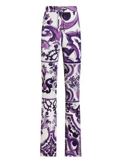DOLCE & GABBANA DOLCE & GABBANA MAIOLICA PRINT TROUSERS