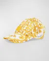 Dolce & Gabbana Drill Baseball Cap Majolica Print In H23tn Maiolica 1 Giallo