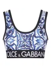 Dolce & Gabbana Women's Maiolica Printed Jersey Top In Light Blue