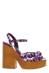 Dolce & Gabbana Maiolica Sandals Purple In Purple