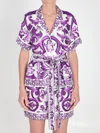 Dolce & Gabbana Majolica Print Silk Twill Shirt Women