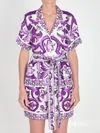 Dolce & Gabbana Majolica Print Silk Twill Shirt Women