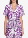 Dolce & Gabbana Majolica Print Silk Twill Shirt Women