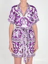 Dolce & Gabbana Majolica Print Silk Twill Shirt Women