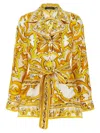Dolce & Gabbana Silk Blouse With Maiolica Print And