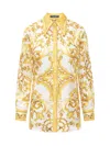Dolce & Gabbana Majolica Print Long-sleeved Silk Shirt
