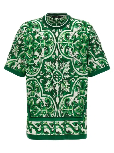 Dolce & Gabbana Maiolica T-shirt In Green