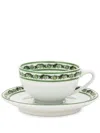 Dolce & Gabbana Maiolica-trim Expresso Cups (set Of Two) In White