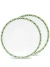 Dolce & Gabbana Maiolica-trim Soup Plates (set Of Two) In White