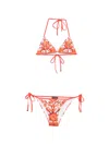 Dolce & Gabbana Maiolica-print Triangle Bikini Set In Multi