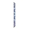 Dolce & Gabbana Majolica Bandeau Silk Twill Scarf In Blue/white