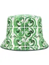 Dolce & Gabbana Majolica Bucket Hat In Burgundy