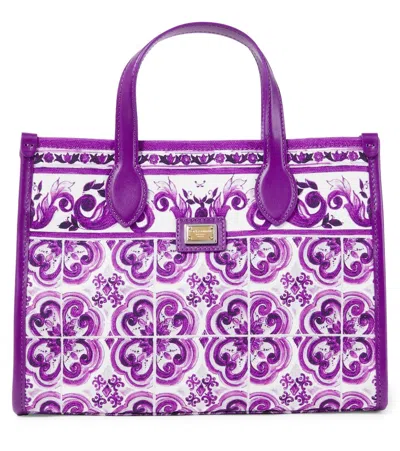 Dolce & Gabbana Kids' Majolica Canvas Tote Bag