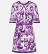 Dolce & Gabbana Majolica Print Mini Dress In Multi