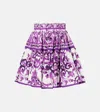 Dolce & Gabbana Women Maiolica Print Poplin Mini Skirt