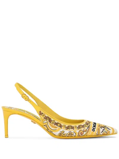 DOLCE & GABBANA MAJOLICA-EMBROIDERY 60MM PUMPS
