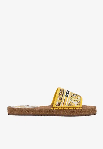 DOLCE & GABBANA MAJOLICA EMBROIDERY ESPADRILLES