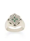 Dolce & Gabbana Majolica Enamel Ring In Silver
