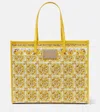 Dolce & Gabbana Yellow Majolica-print Canvas Large Tote Bag In Yellow