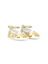 Dolce & Gabbana Majolica Leather Ballerina Shoes In White