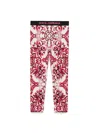 Dolce & Gabbana Majolica Print Cotton Leggings In Multicolour