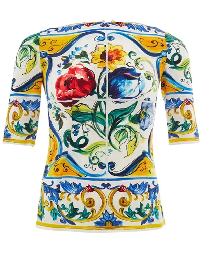 Dolce & Gabbana Majolica Multicolor Print Women's