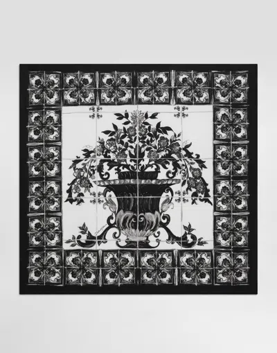 Dolce & Gabbana Majolica-print 70x70 Silk Scarf