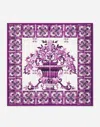 Dolce & Gabbana Majolica-print 90x90 Silk Twill Foulard In Purple