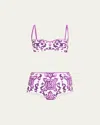 Dolce & Gabbana Maiolica Print Balconette Bikini