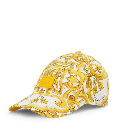 Dolce & Gabbana Majolica Print Baseball Cap In Multi